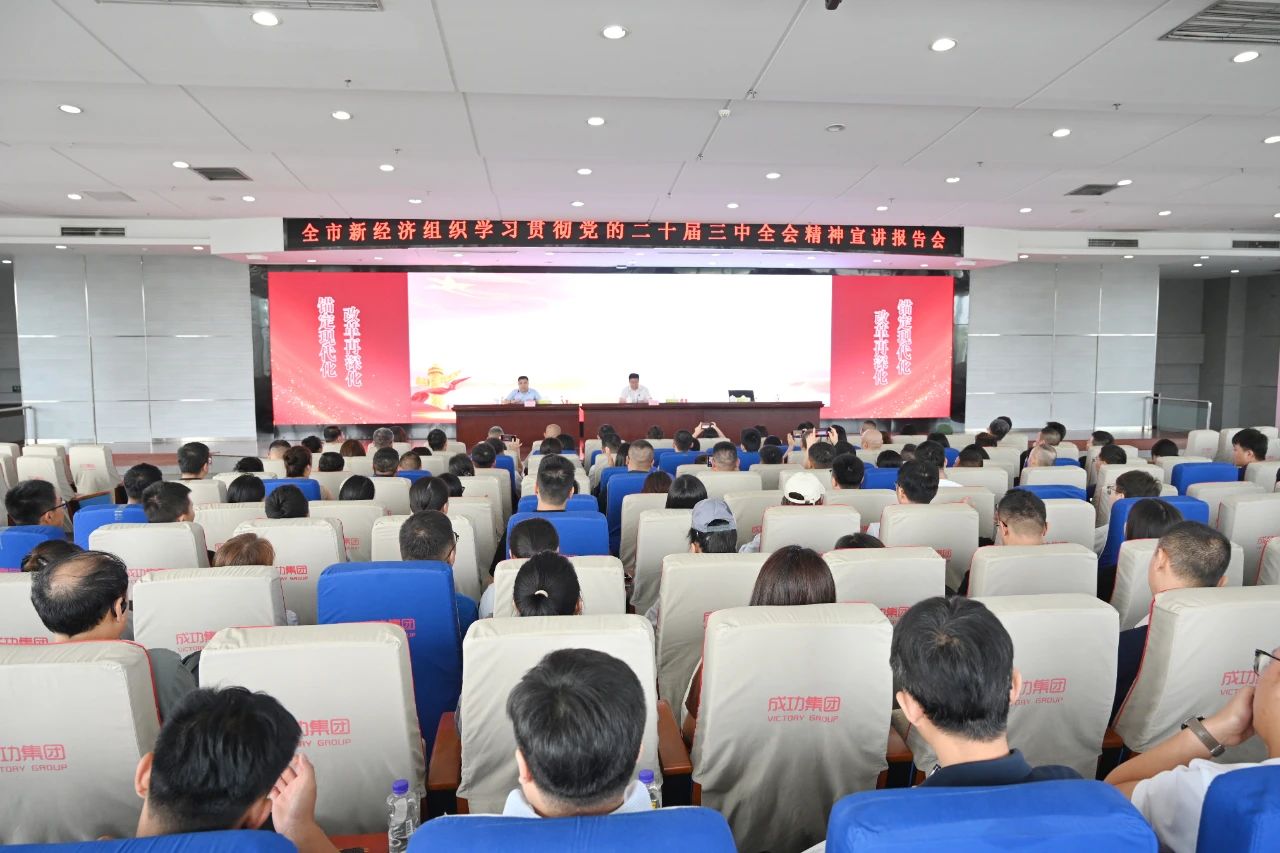 全市新经济组织学习贯彻党的二十届三中全会心灵宣讲汇报会在圆梦钱包集团进行